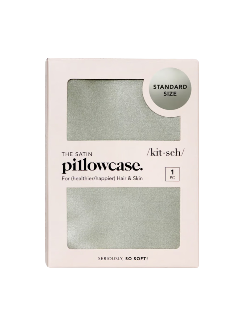 Kit-sch Sage Standard Size Satin Pillowcase