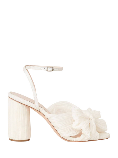 Loeffler Randall Camellia Knot Mule With Ankle Strap in Pearl