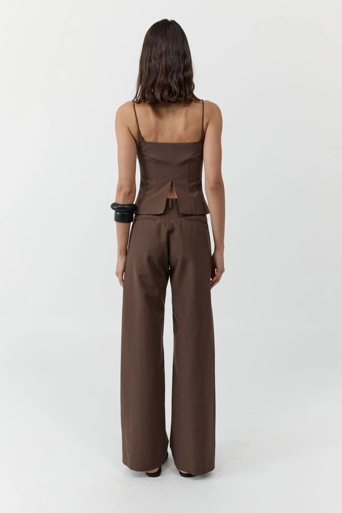 St. Agni Silk Canvas Cami in Mud