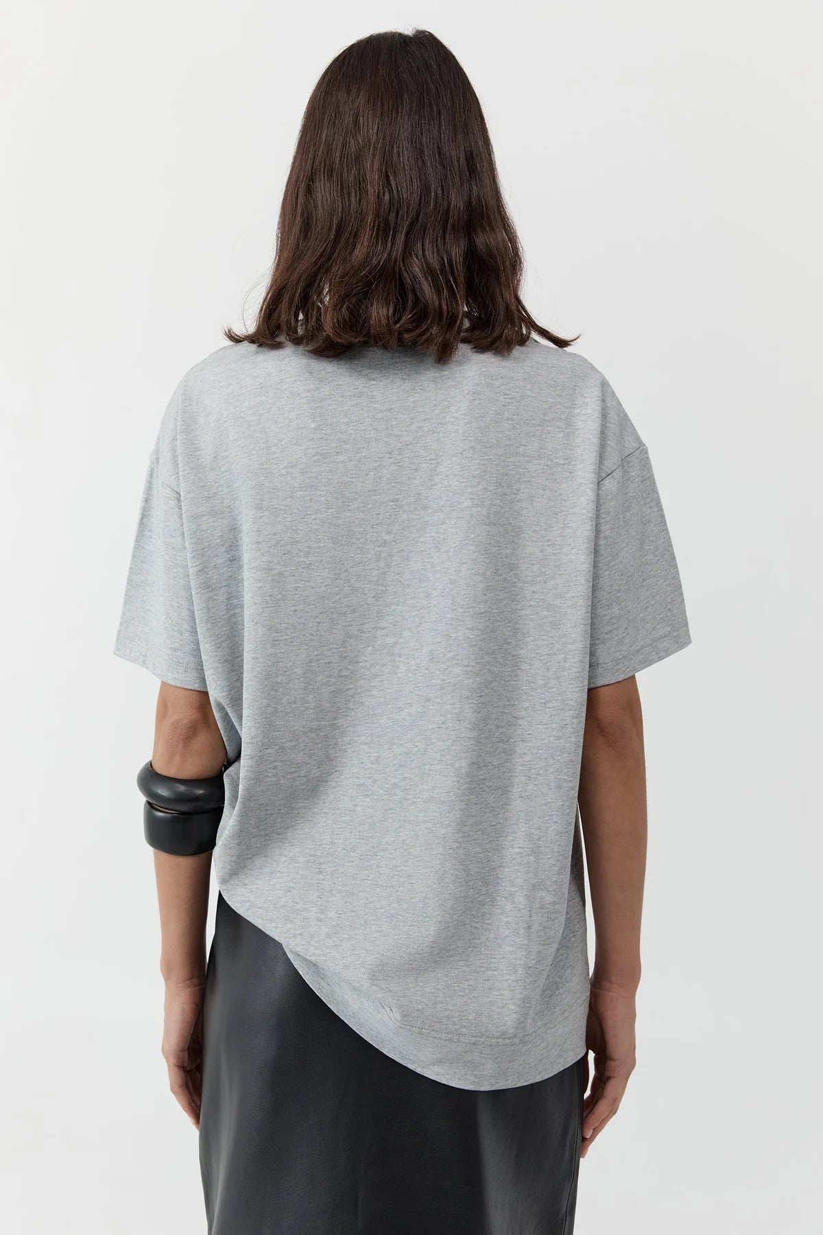 St. Agni Homme Tee in Light Grey Marle