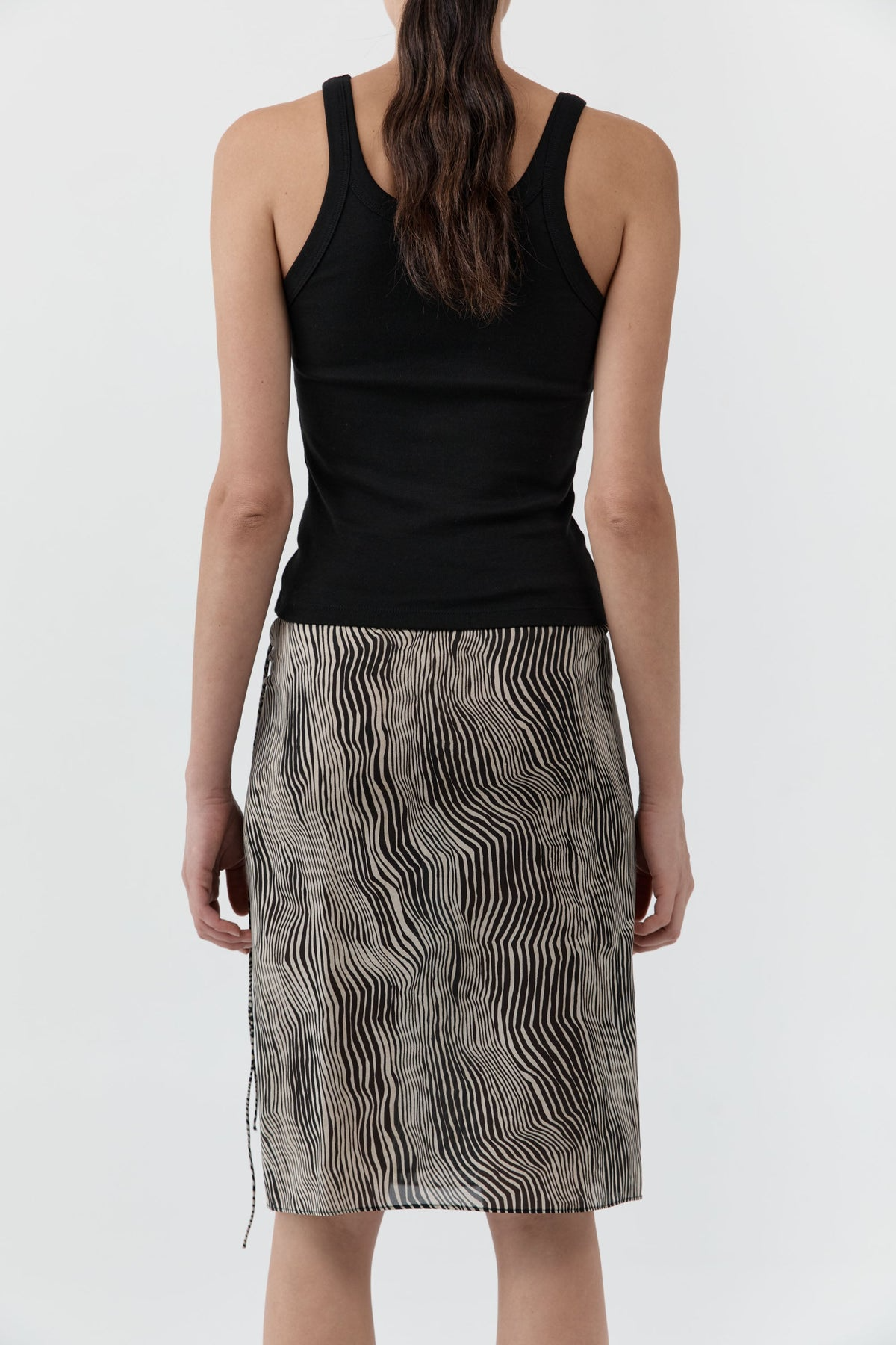 St. Agni Savannah Silk Wrap Skirt in Sand