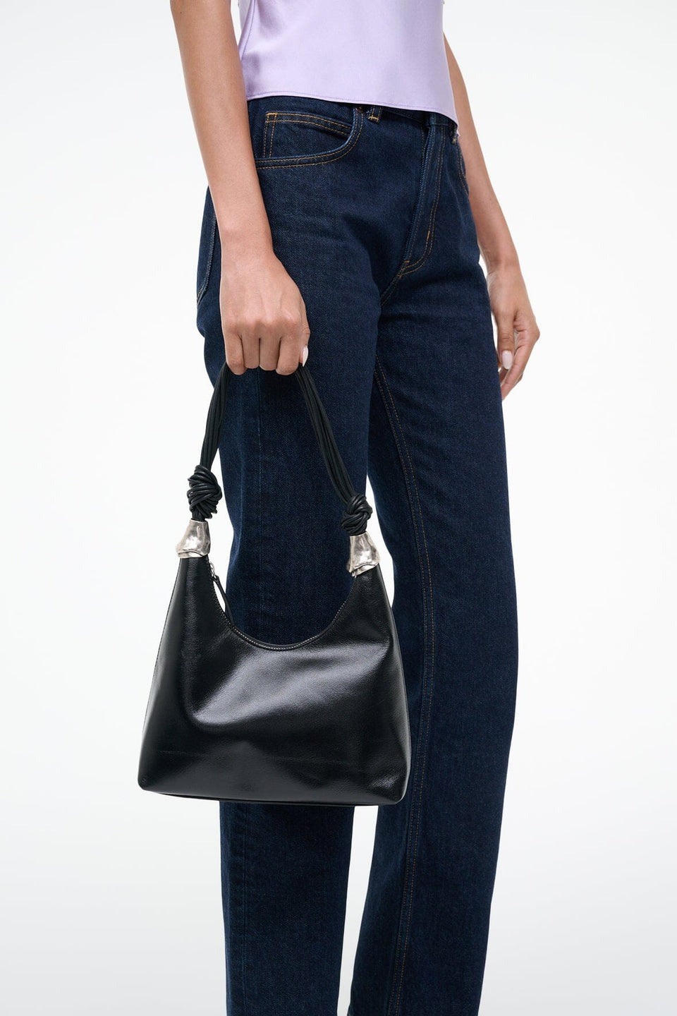 Staud Cuff Shoulder Bag in Black