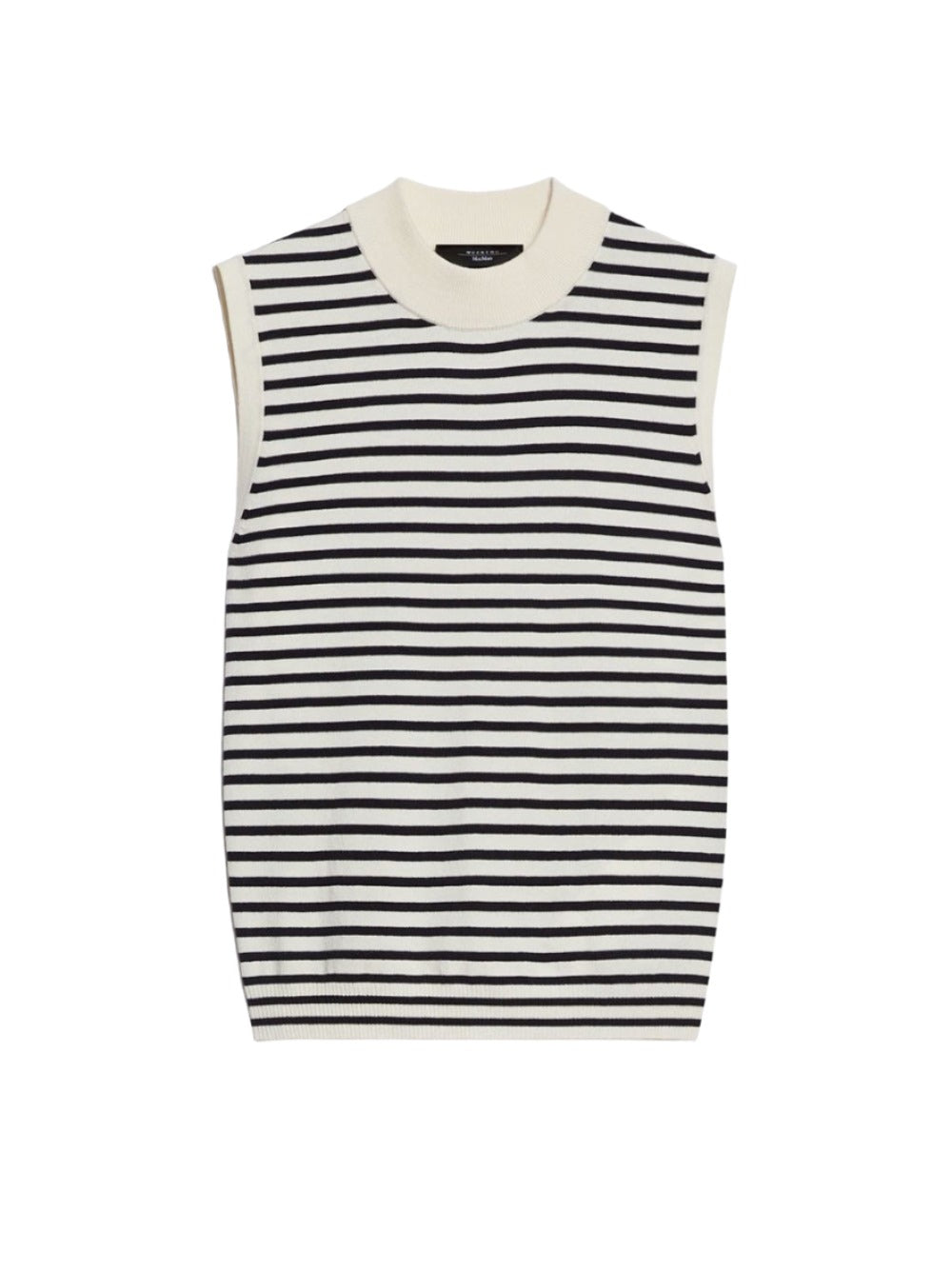 Weekend Max Mara Nazione Knit Tank in Navy Pinstripes