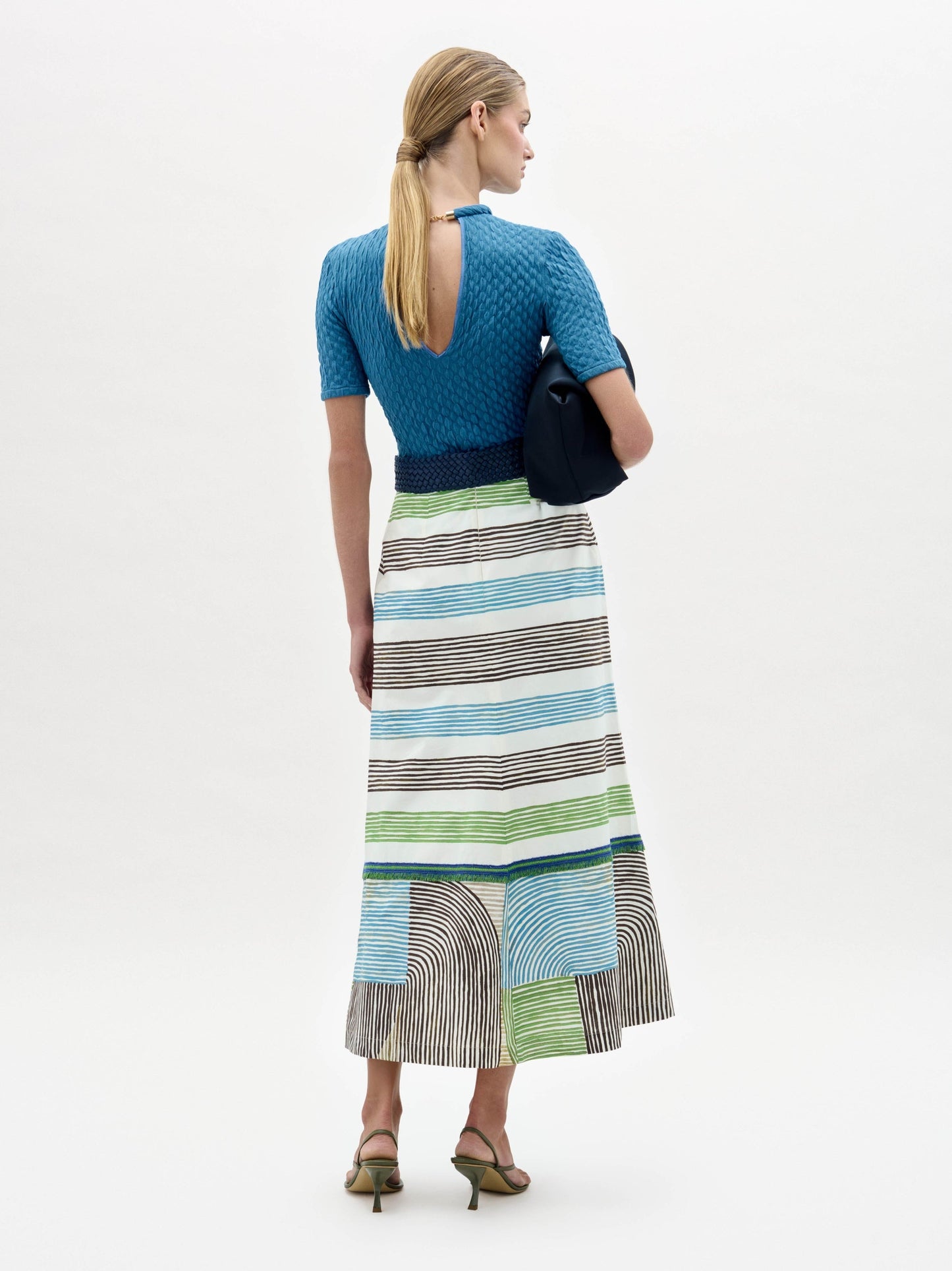 Silvia Tcherassi Lyla Skirt in Abstract Green