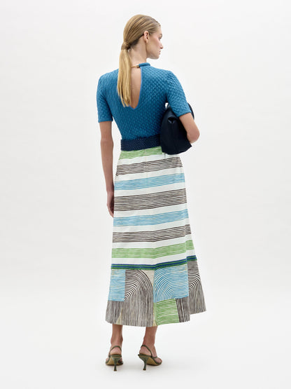Silvia Tcherassi Lyla Skirt in Abstract Green