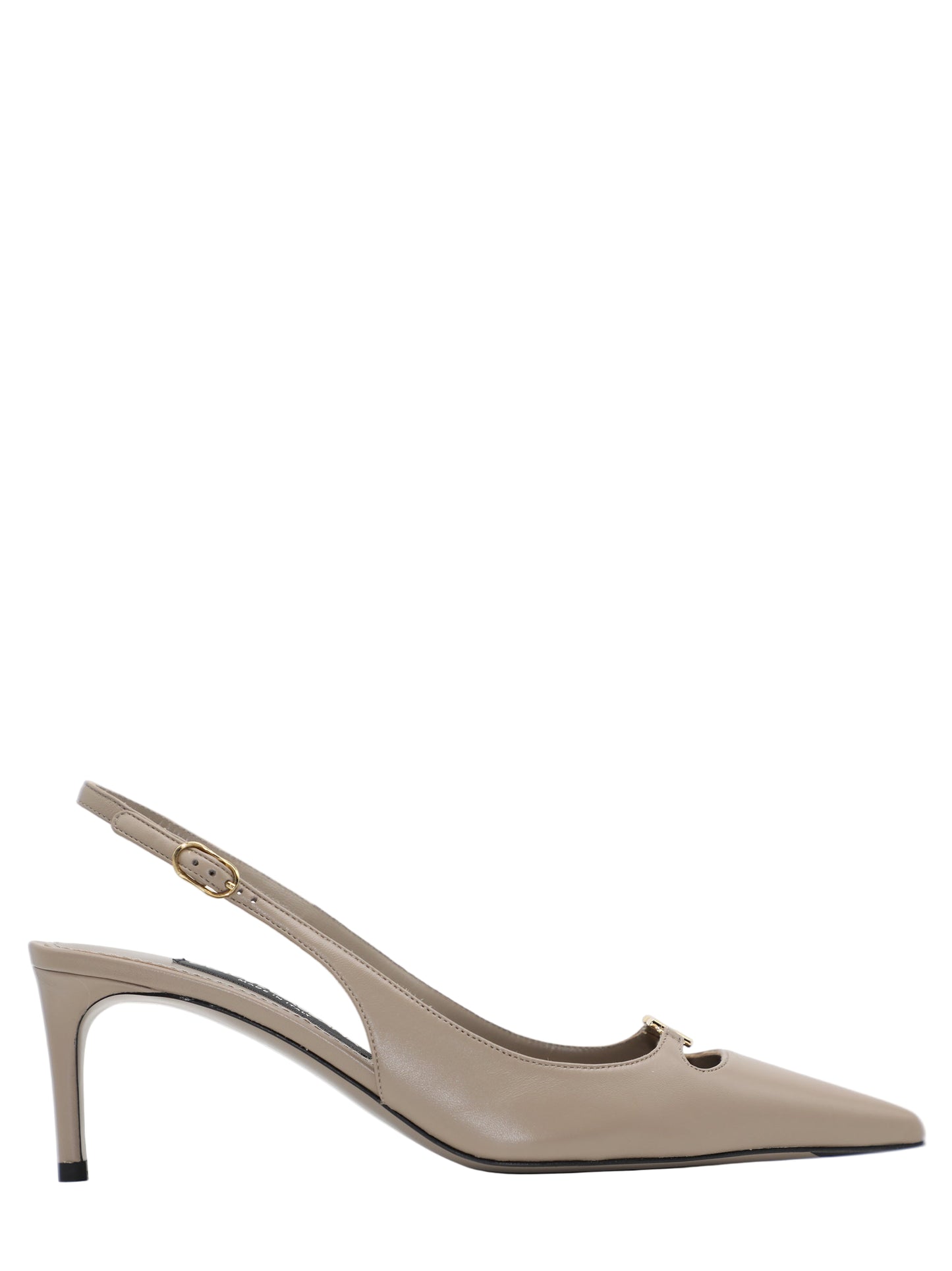 Dolce & Gabbana Silk Nappa Leather Slingbacks With DG Logo in Talpa