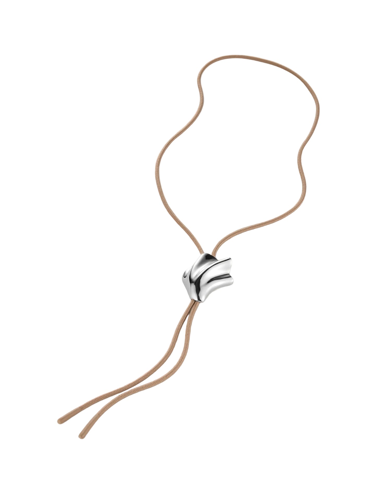 Jenny Bird Lydia Bolo Tie Necklace in High Polish Silver