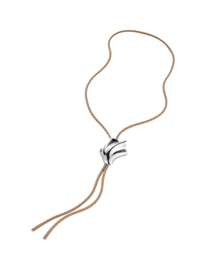 Jenny Bird Lydia Bolo Tie Necklace in High Polish Silver