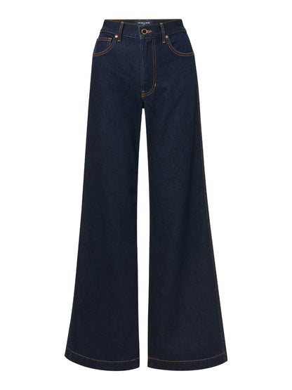 Veronica Beard Kasey Wide-Leg Jean in Indigo Rinse