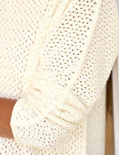 Frank & Eileen Monterey Pointelle Sweater in Ivory