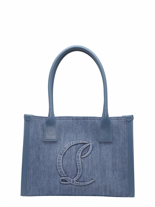 Christian Louboutin By My Side Small Tote in Toile Denim | In-Store Only