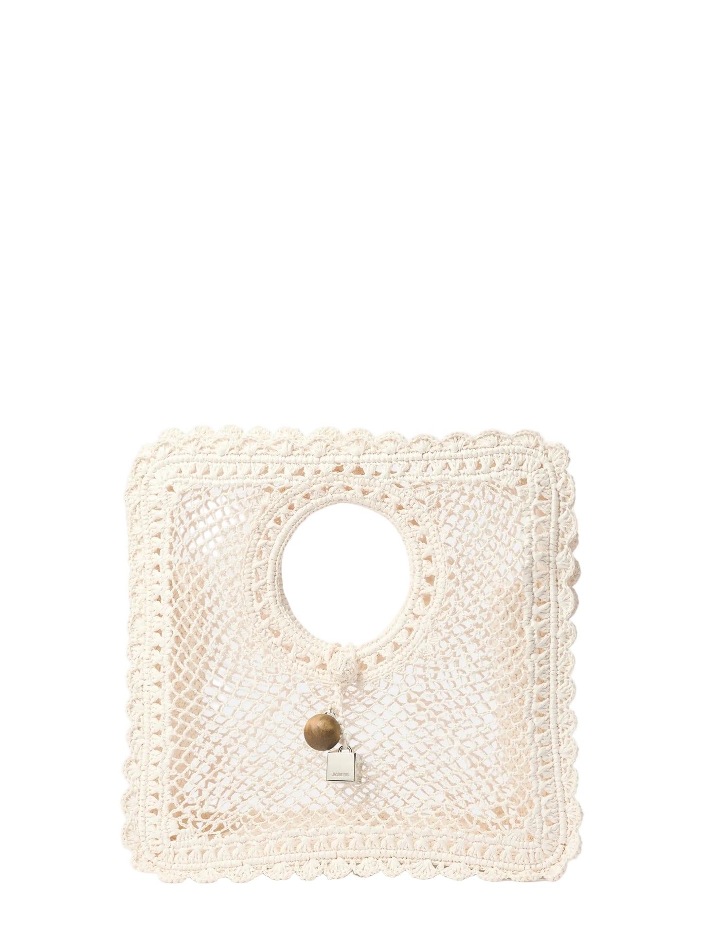 Jacquemus The Spiaggia Small Square Bag in White