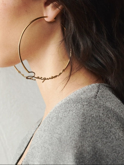 Jacquemus The Jacquemus Hoops Earrings in Gold