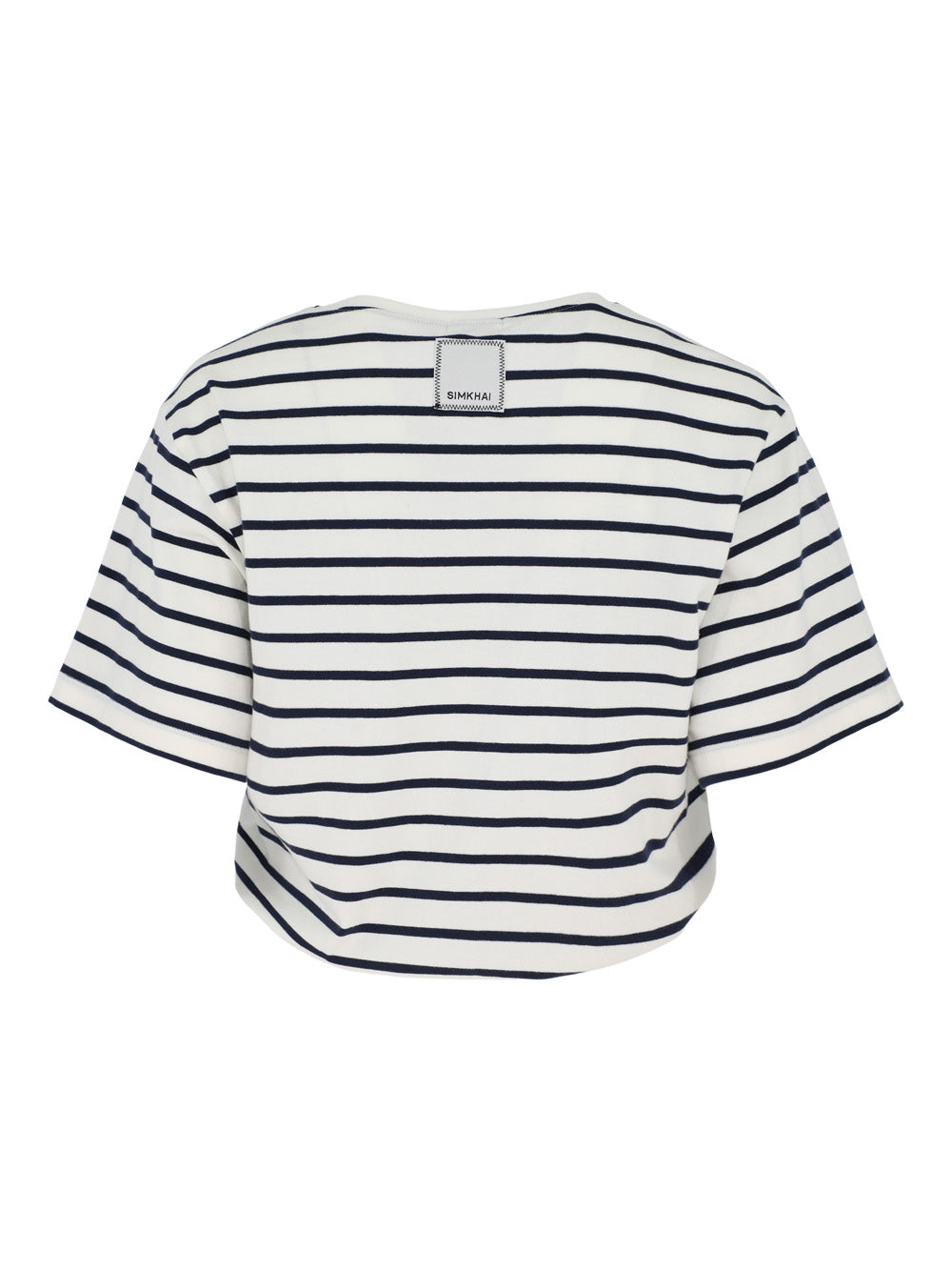 Simkhai Jojo Cropped T-Shirt in Midnight Stripe