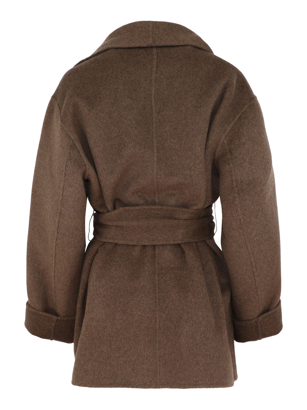 SEROYA Dulcetta Wool Coat in Sable Brown