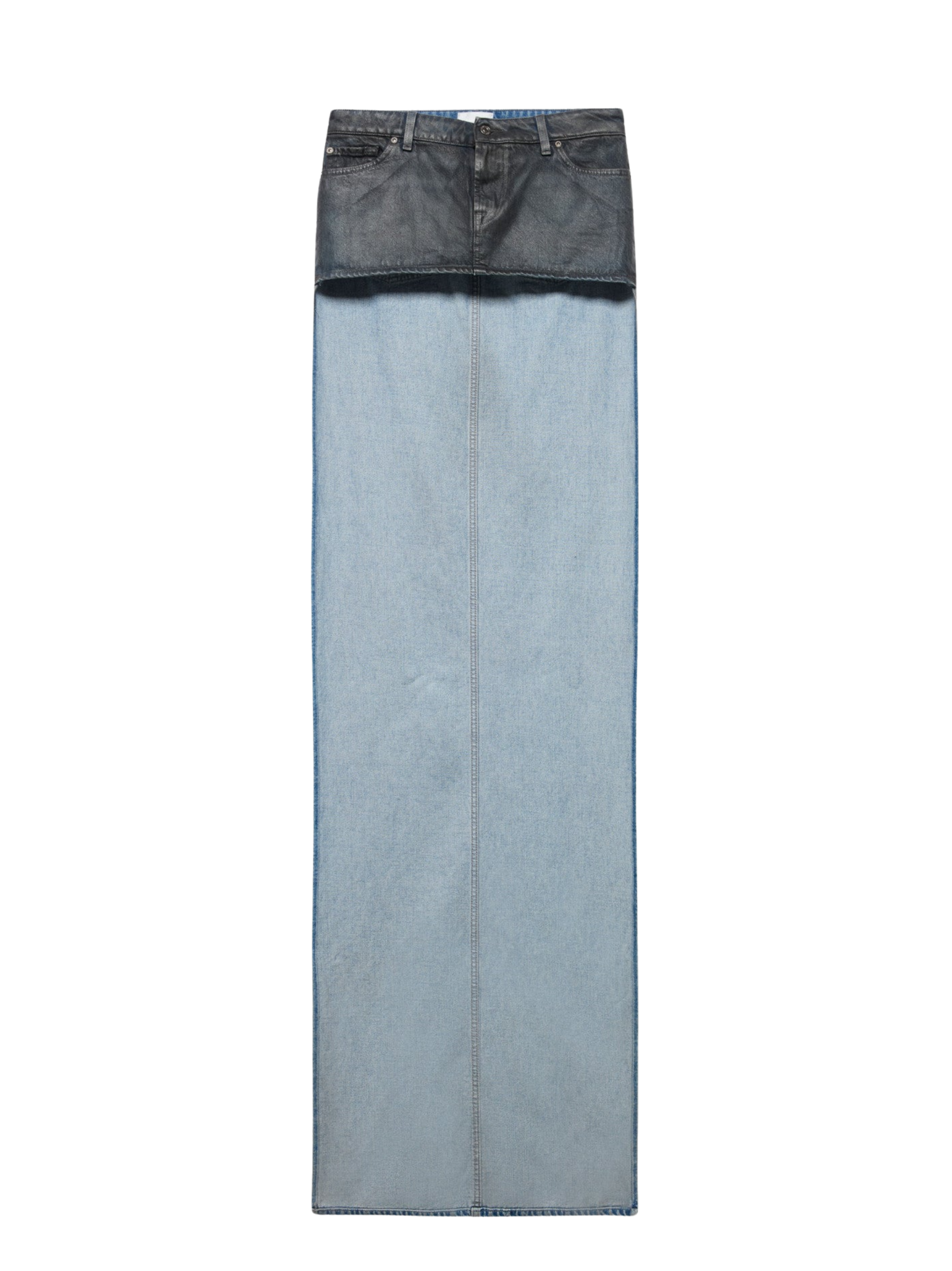 7 For All Mankind Asymmetric Mini Skirt in Nolita