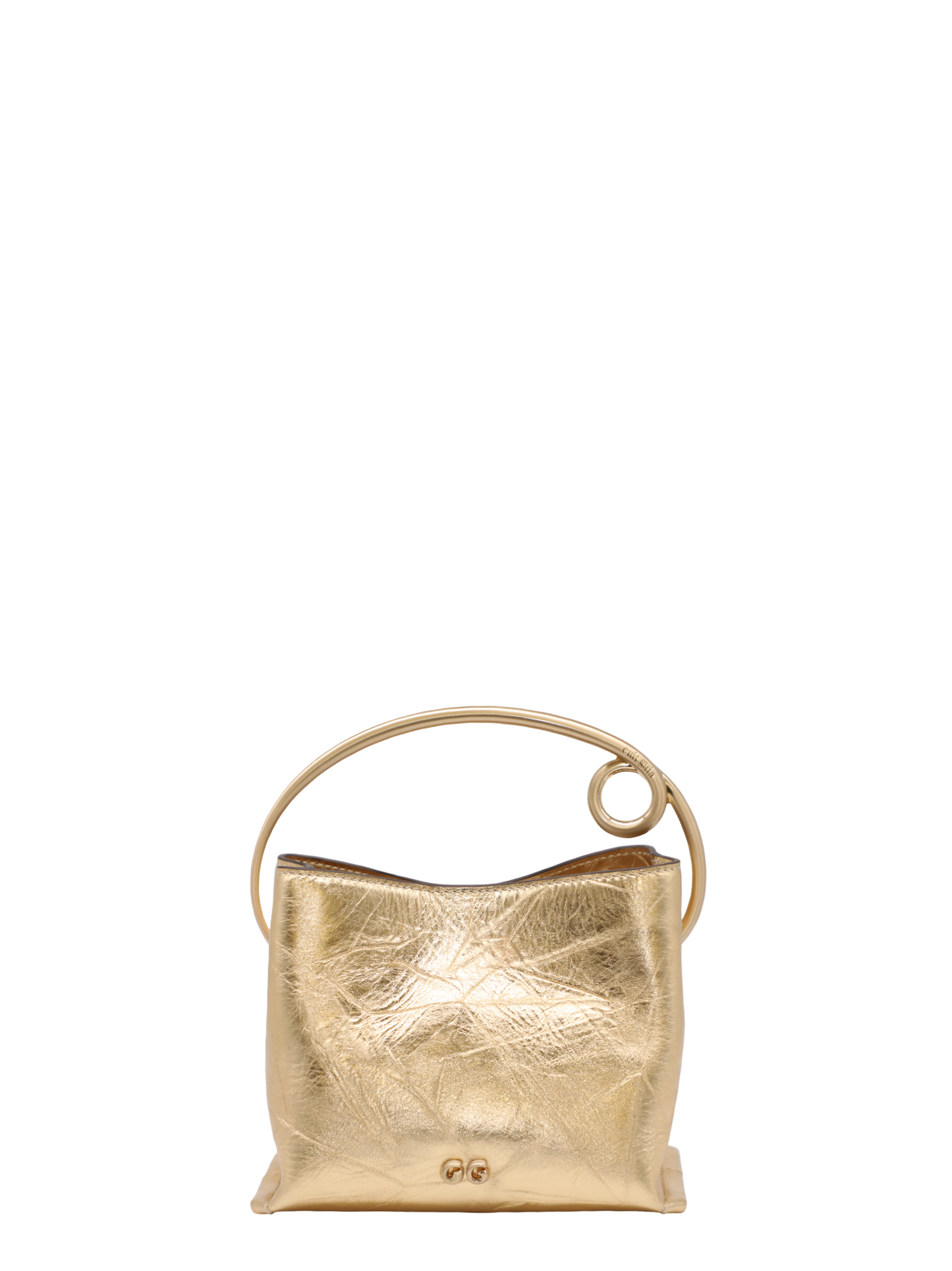 Cult Gaia Lalli Top Handle Bag in Brass
