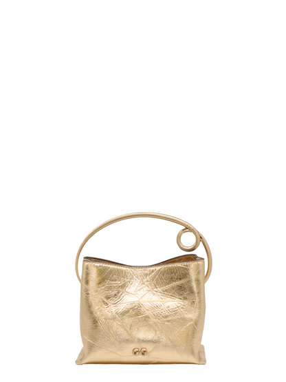 Cult Gaia Lalli Top Handle Bag in Brass