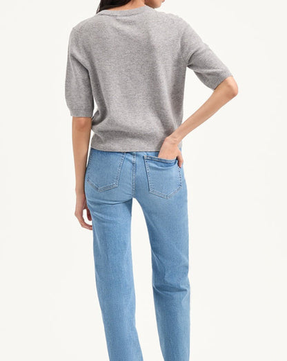 Veronica Beard Shana Cashmere Sweater in Heather Grey