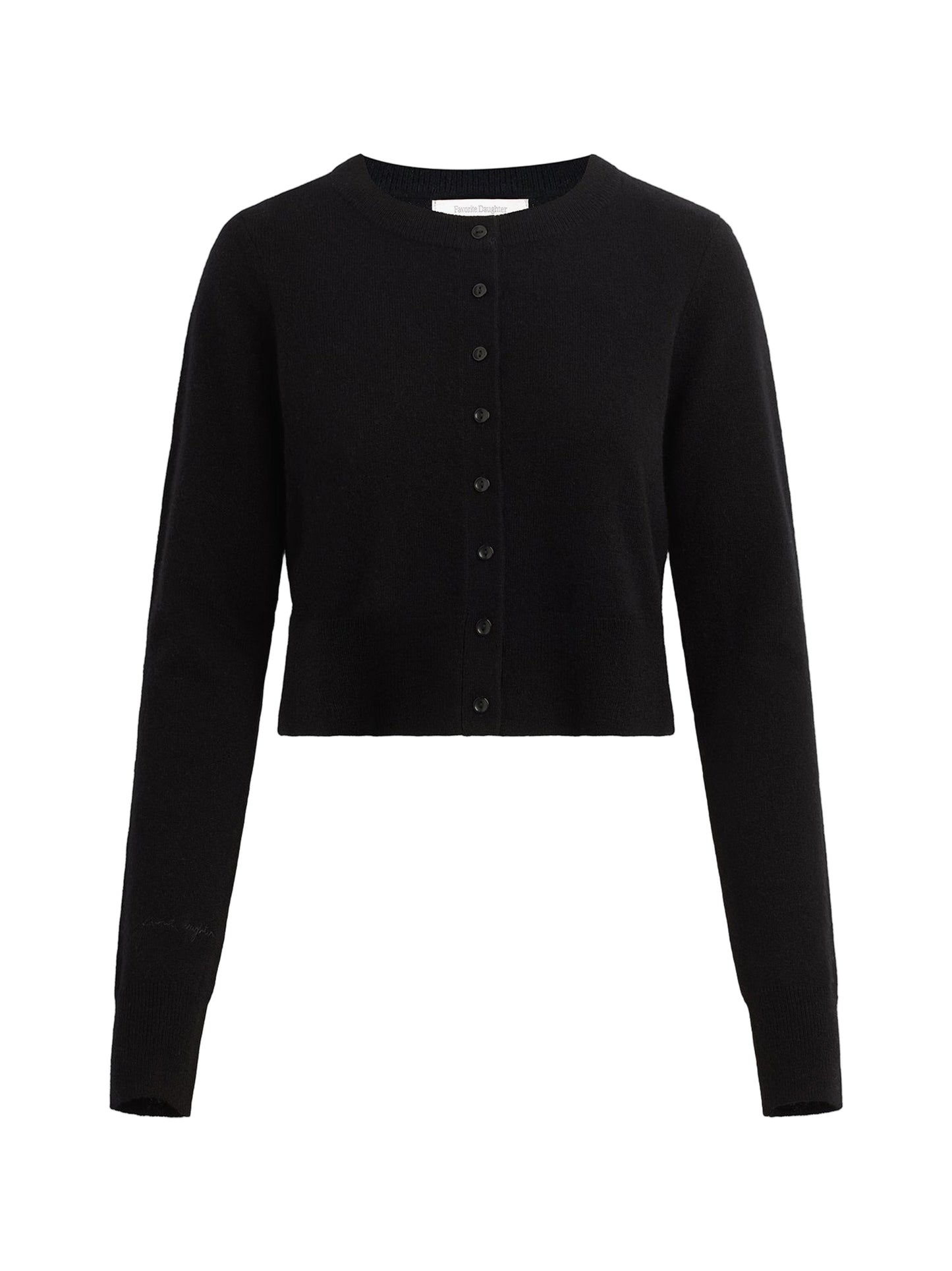 Favorite Daughter Cropped Rebecca Cardigan in Black