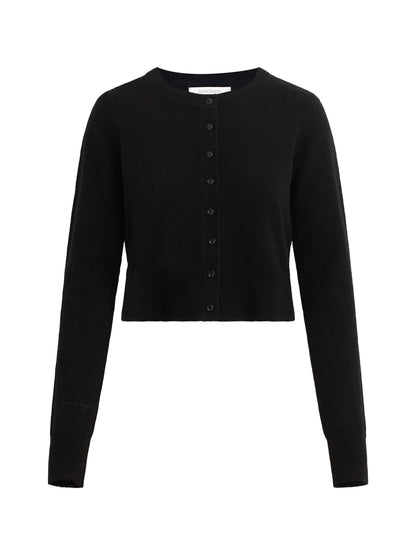 Favorite Daughter Cropped Rebecca Cardigan in Black