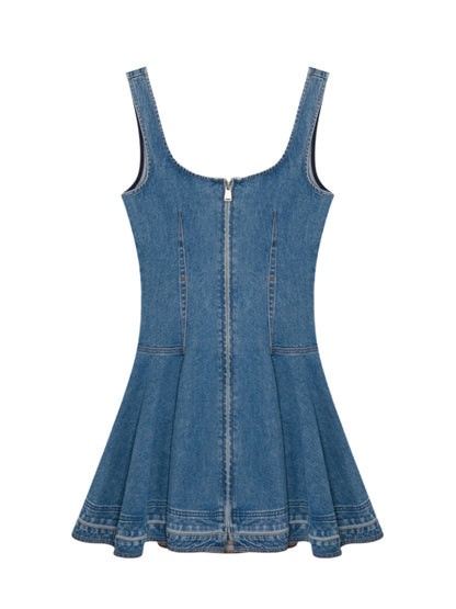 Simkhai Eleodra Denim Mini Dress in Zanpa