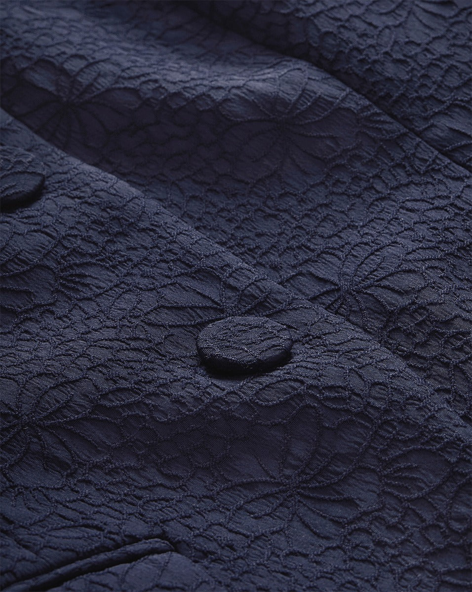 Veronica Beard Bodie Jacquard Jacket in Navy