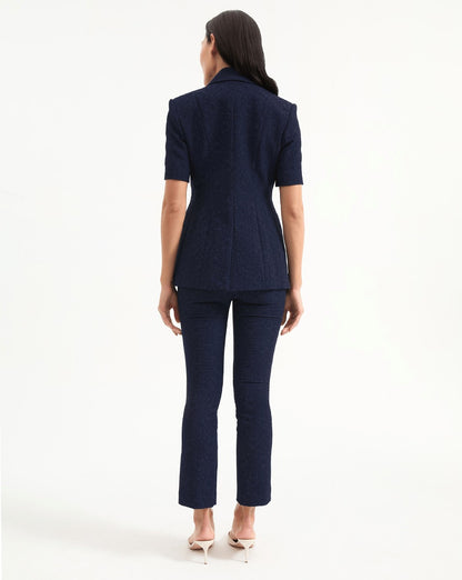 Veronica Beard Bodie Jacquard Jacket in Navy