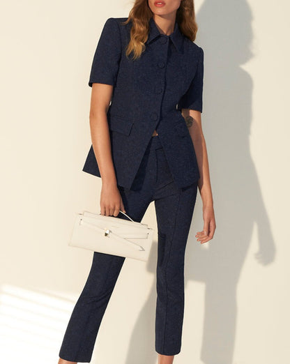 Veronica Beard Bodie Jacquard Jacket in Navy