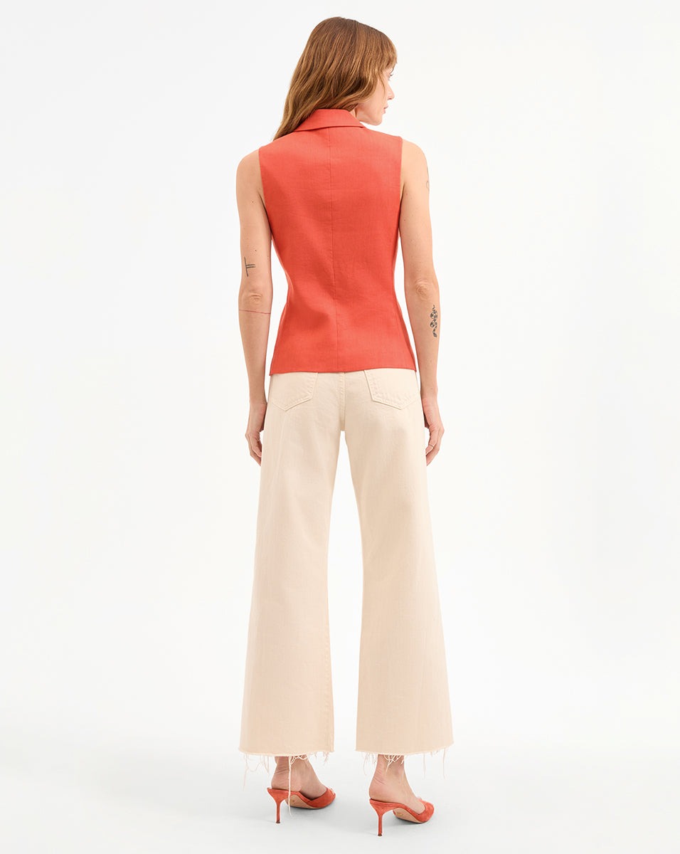 Veronica Beard Benny Vest in Persimmon