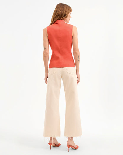 Veronica Beard Benny Vest in Persimmon