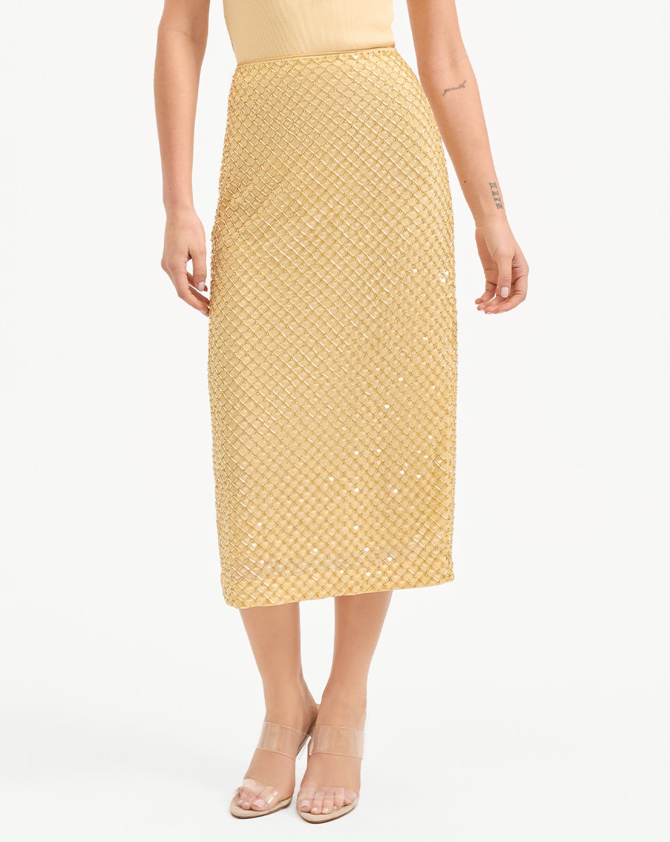 Veronica Beard Allora Skirt in Chamomile