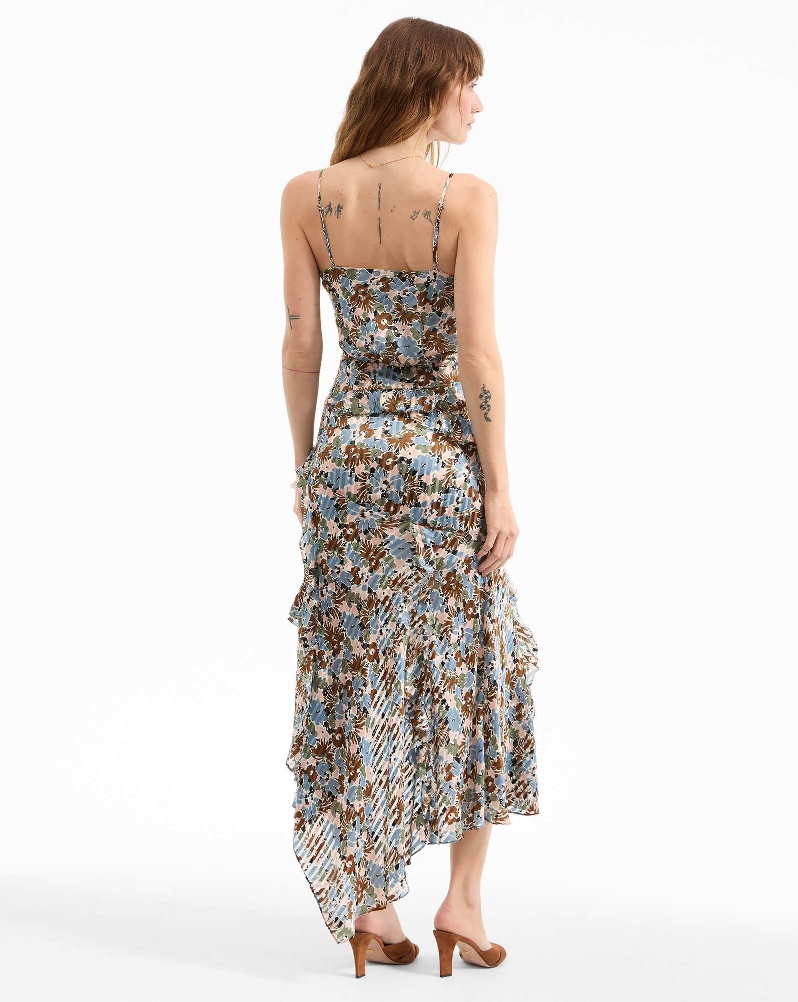 Veronica Beard Avenel Silk Midi Dress in Lake Mist Multi – Leigh's