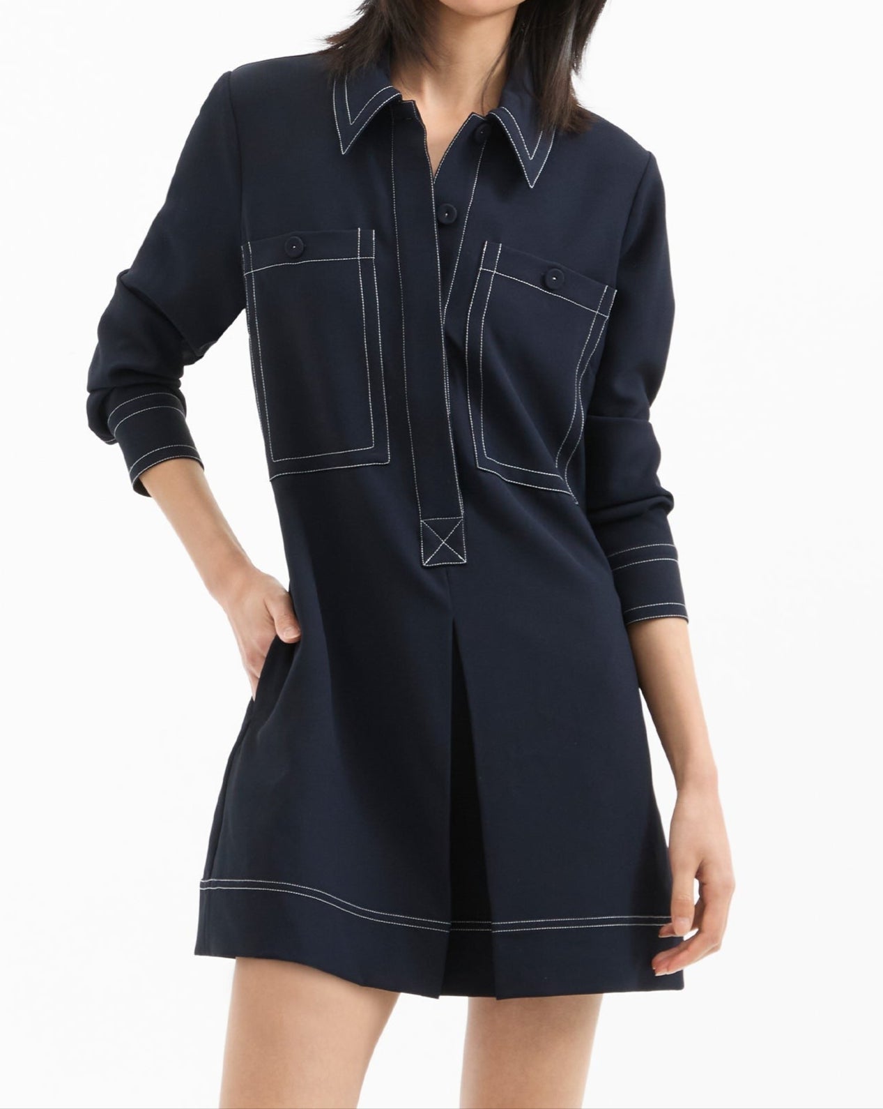 pryce mini dress Veronica Beard Pryce Dress in Navy