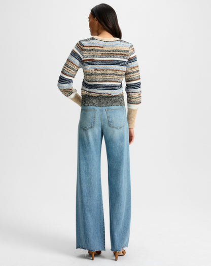 Veronica Beard Cecily Wool-Blend Cardigan in Whisky Multi