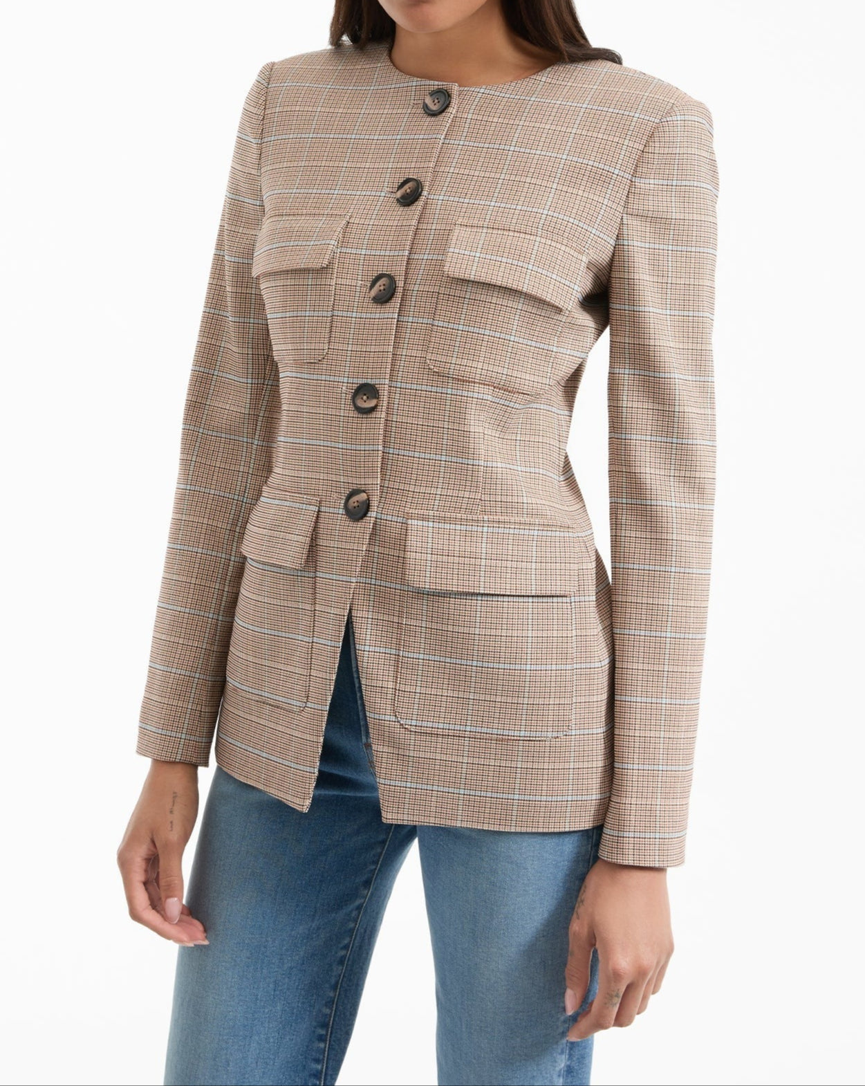 Veronica Beard Orrin Jacket in Hazelnut Multi