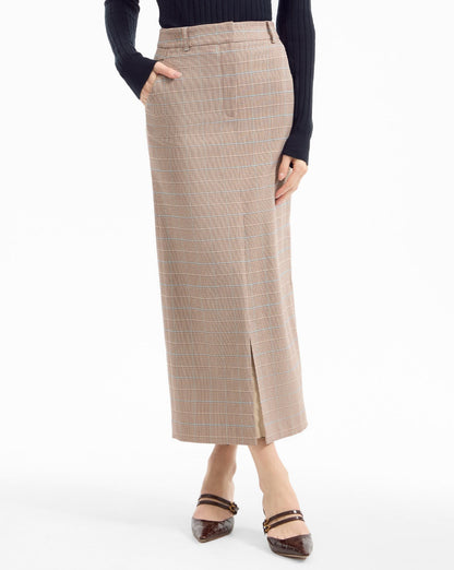 Veronica Beard Maxine Skirt in Hazelnut Multi