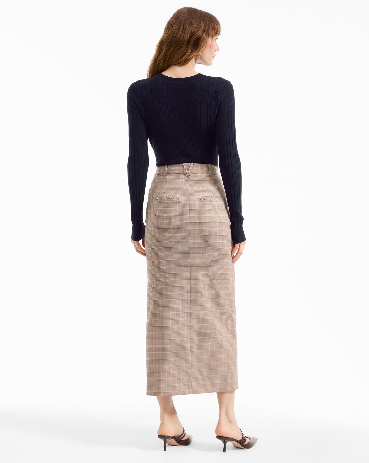 Veronica Beard Maxine Skirt in Hazelnut Multi