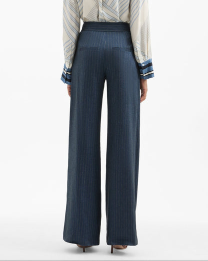Veronica Beard Rimini Pant in Blue/Dove