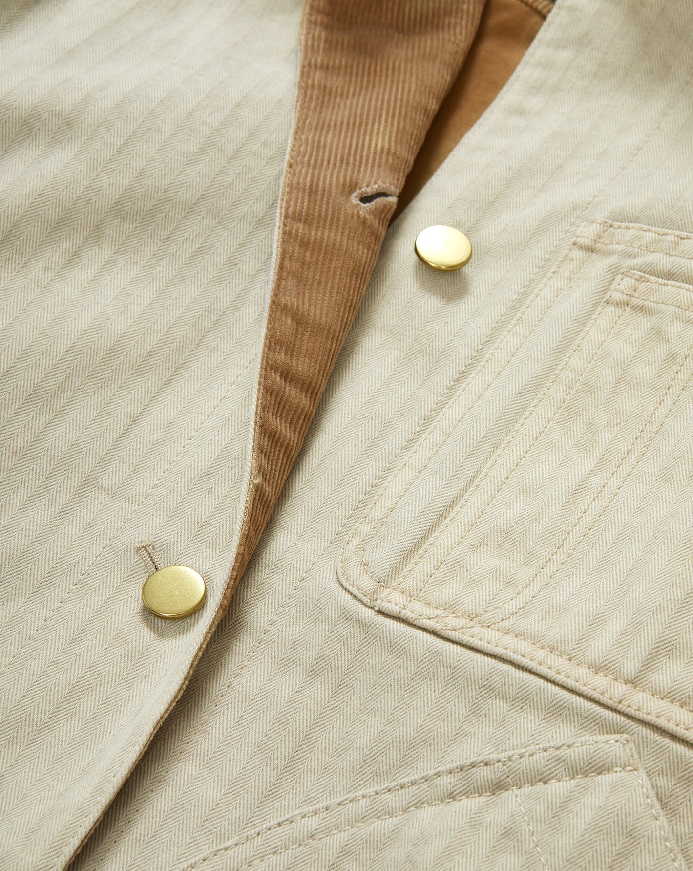 Veronica Beard Abbas Chore Jacket in Light Oatmeal