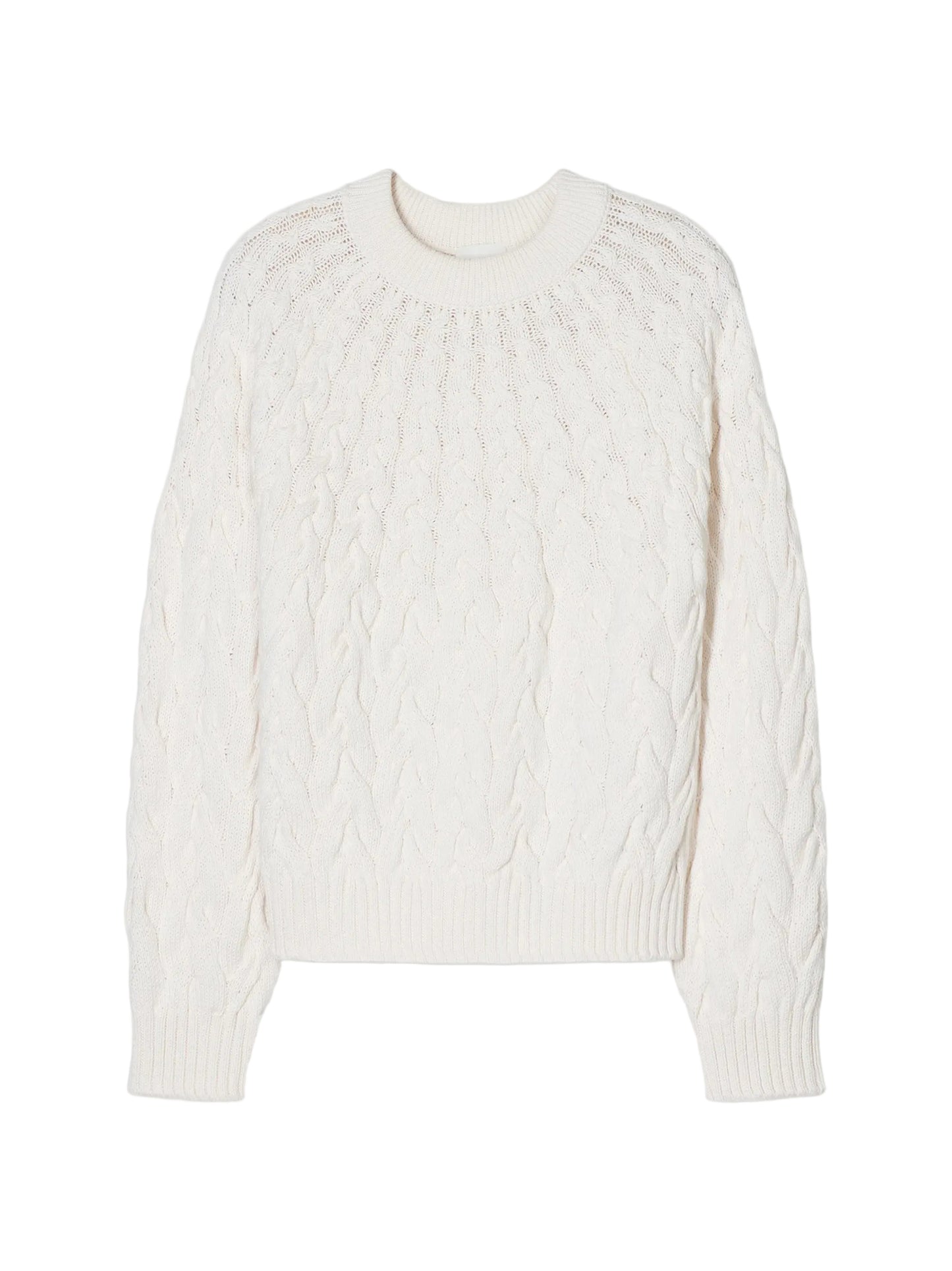 CLOSED Crew Neck Cable in Ecru