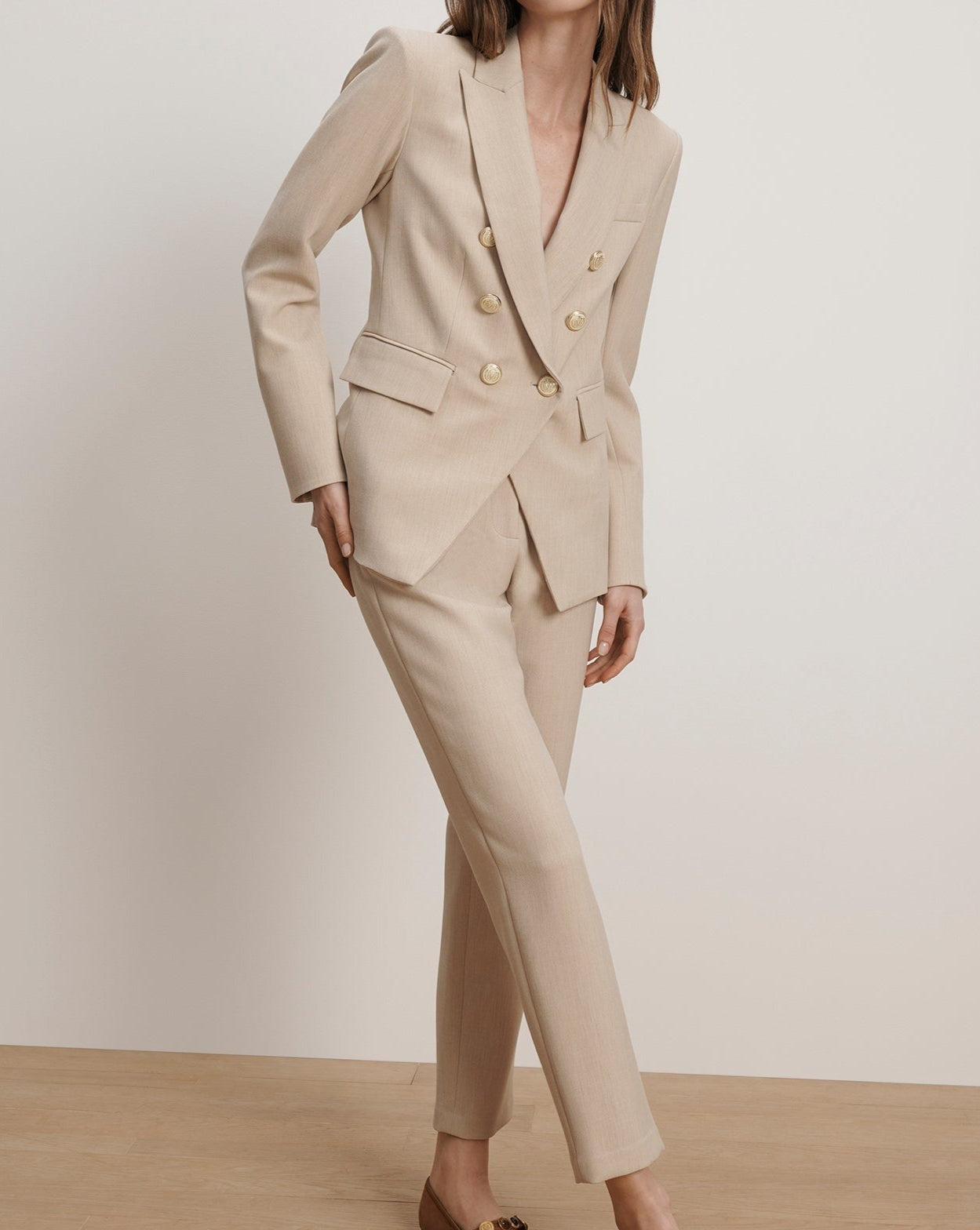 Veronica Beard Miller Dickey Jacket in Heathered Sand