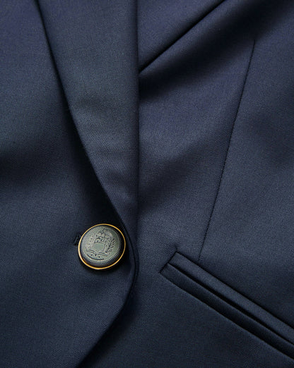 Veronica Beard Rickie Cropped Dickey Jacket in Navy