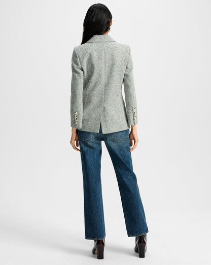 Veronica Beard Healy Dickey Jacket in Antique Blue Melange