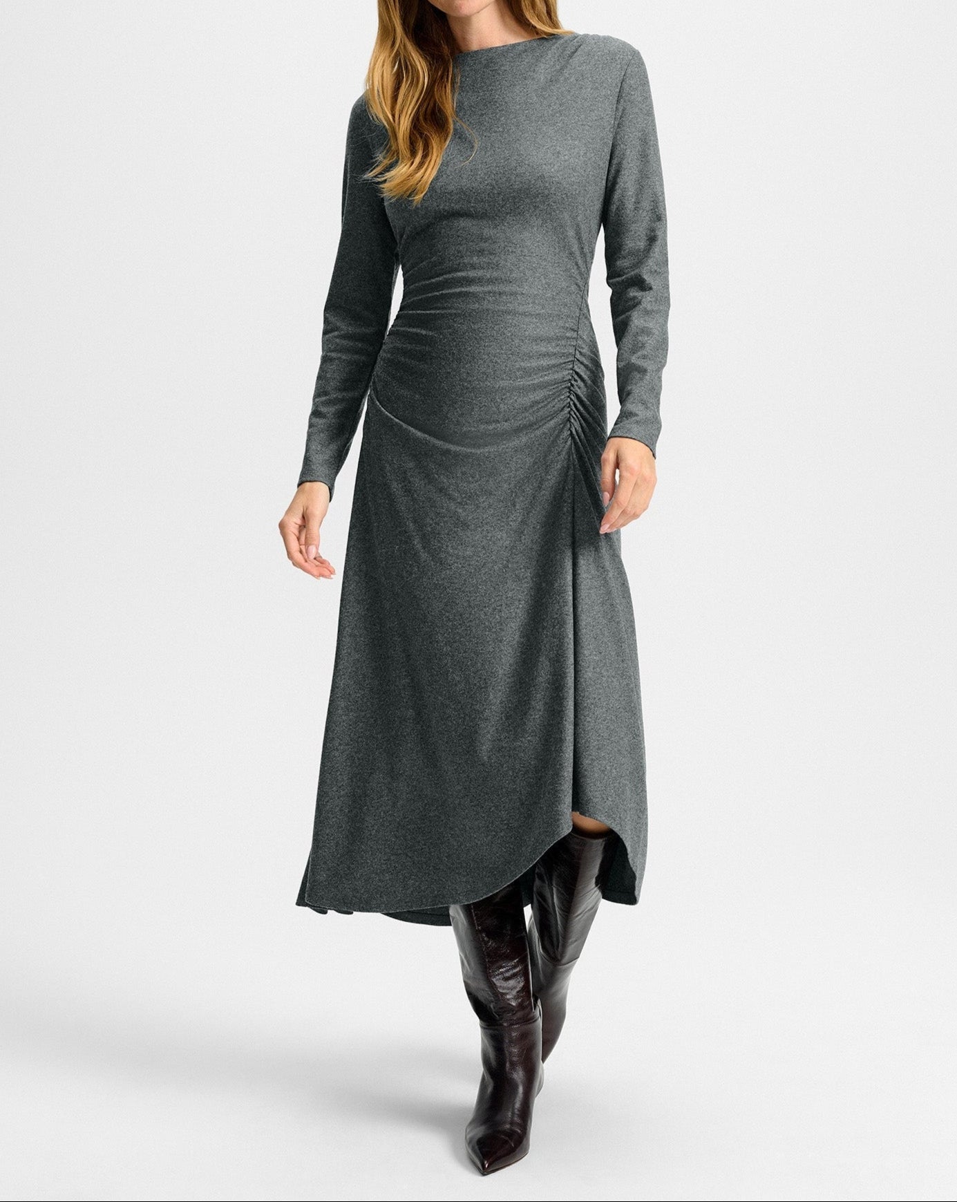 Veronica Beard Theodora Dress in Medium Heather Grey