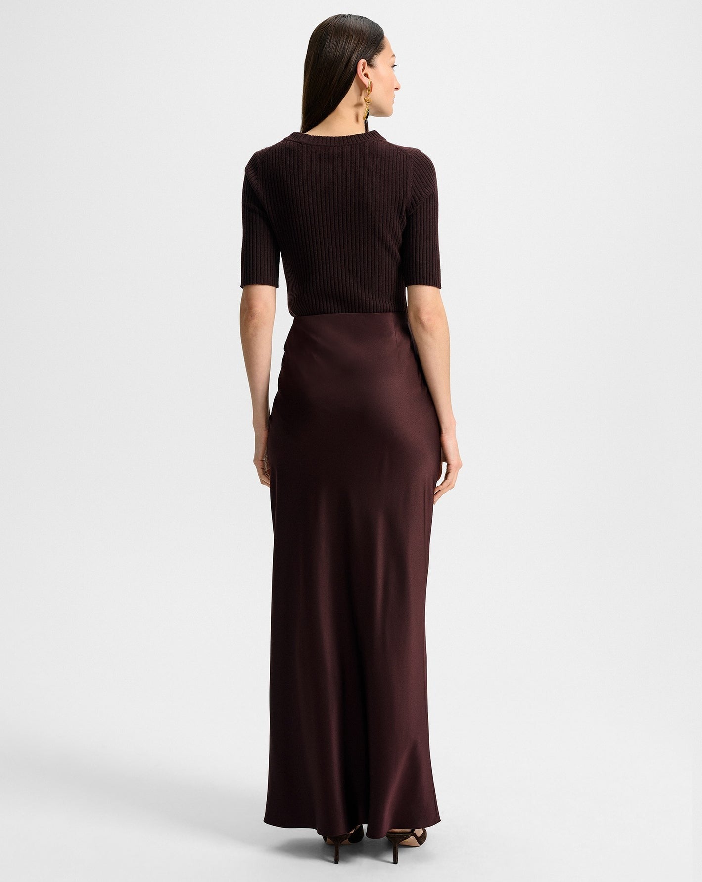 Veronica Beard Emil Cashmere Pullover in Dark Currant