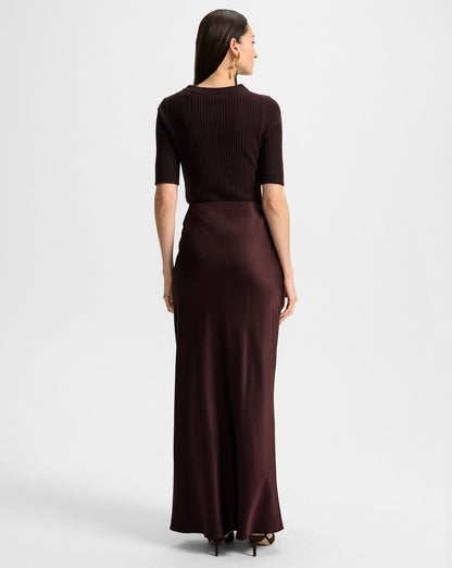 Veronica Beard Emil Cashmere Pullover in Dark Currant