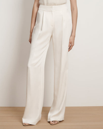 Veronica Beard Robinne Wide-Leg Pant in Dove