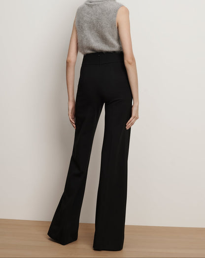 Veronica Beard Kalinda Wide-Leg Ponte Pant in Black