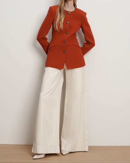 Veronica Beard Jessup Jacket in Carnelian Red